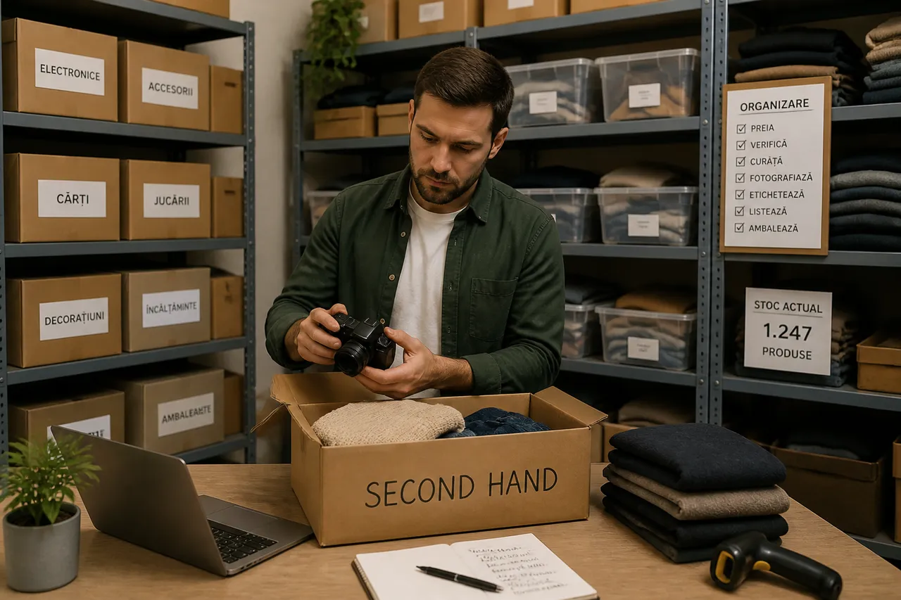 afacere cu produse second hand și gestiunea stocului