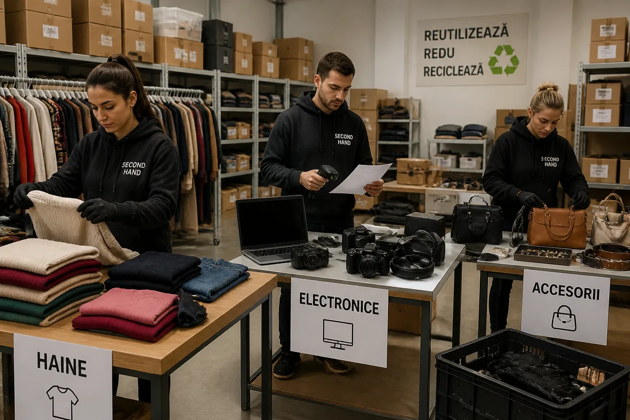 aprovizionare second hand și sortarea mărfii
