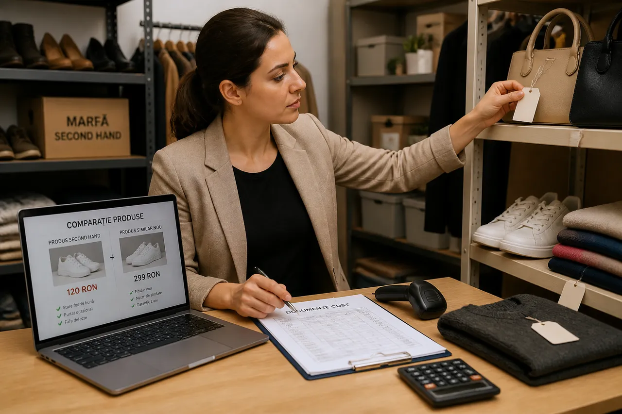 evaluarea prețului la produse second hand